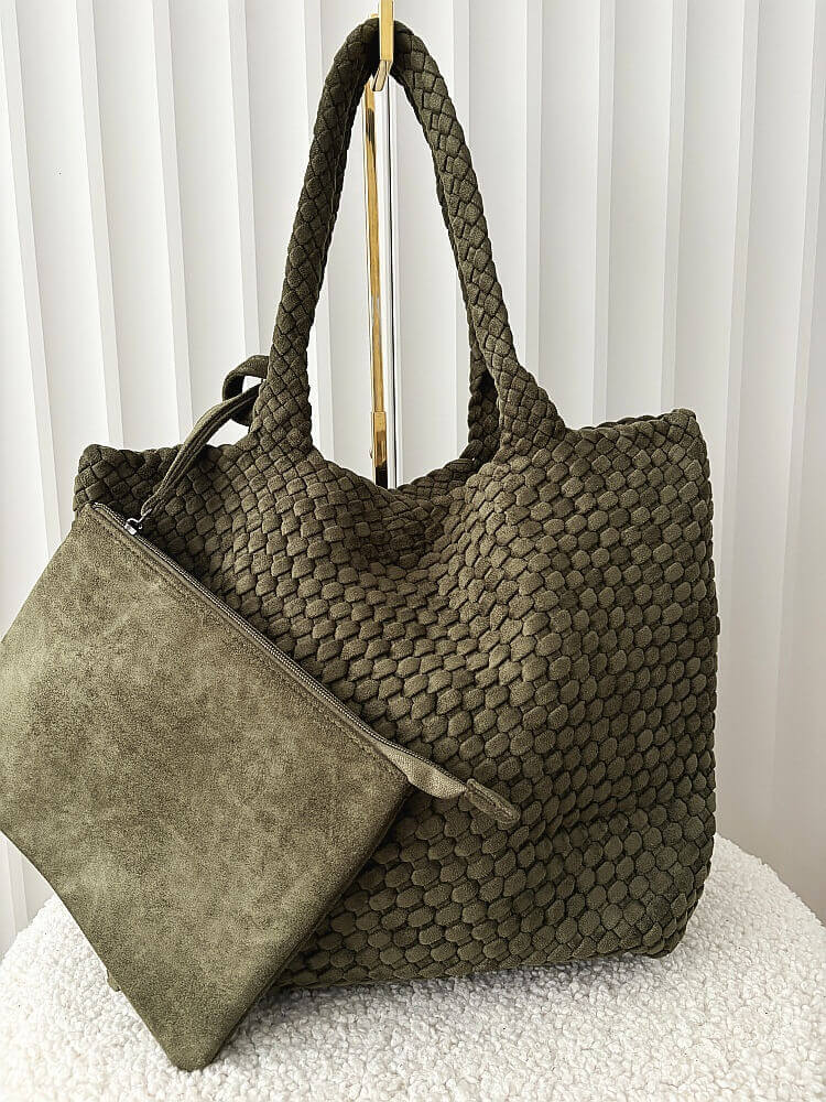 Torebka shopper zielona plecionka ekozamsz