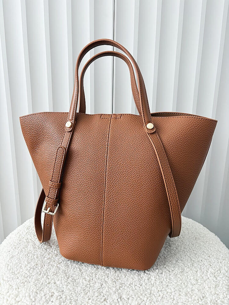 Valentino Creations torebka shopperka camelowa