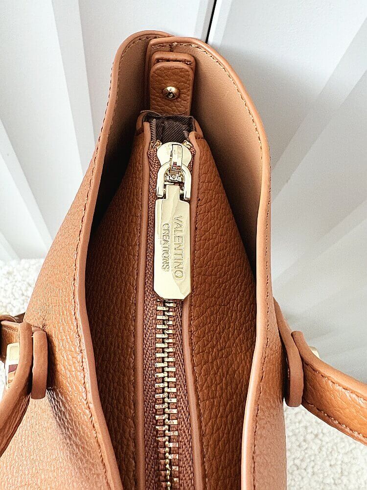 Valentino Creations torebka shopperka camelowa