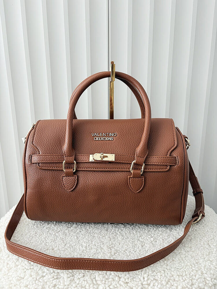 Valentino Creations torebka shopper kuferek camelowa