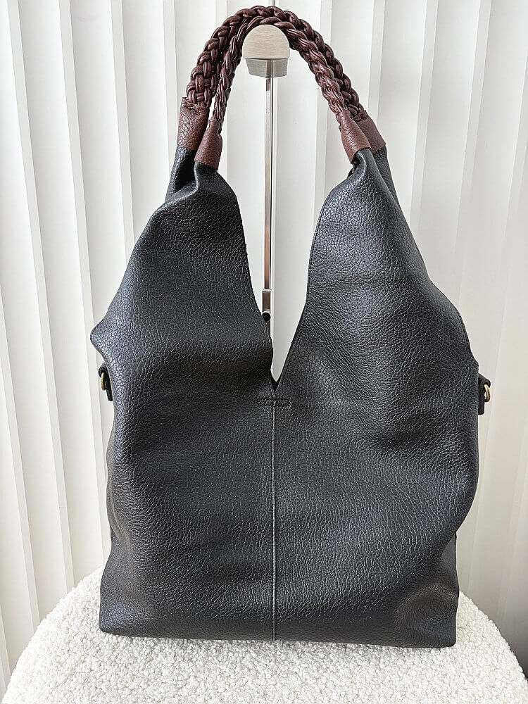 Maxfly torebka shopper na ramię i listonoszka 2w1 czarna