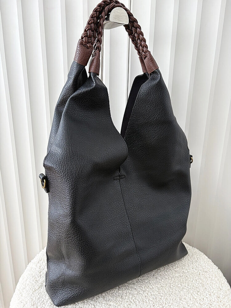 Maxfly torebka shopper na ramię i listonoszka 2w1 czarna