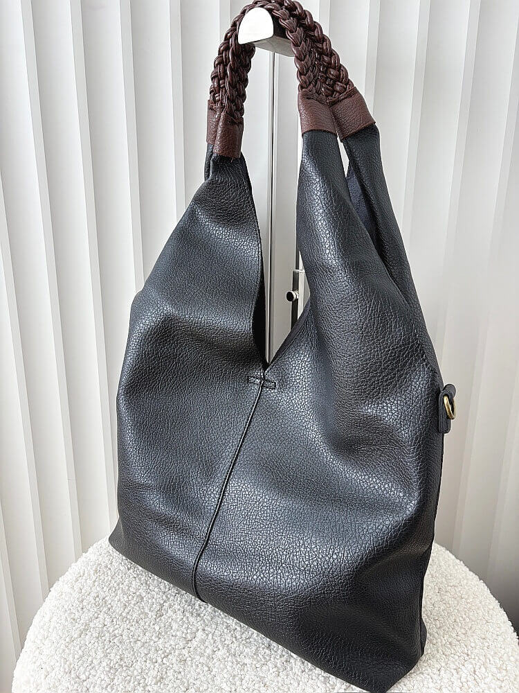 Maxfly torebka shopper na ramię i listonoszka 2w1 czarna