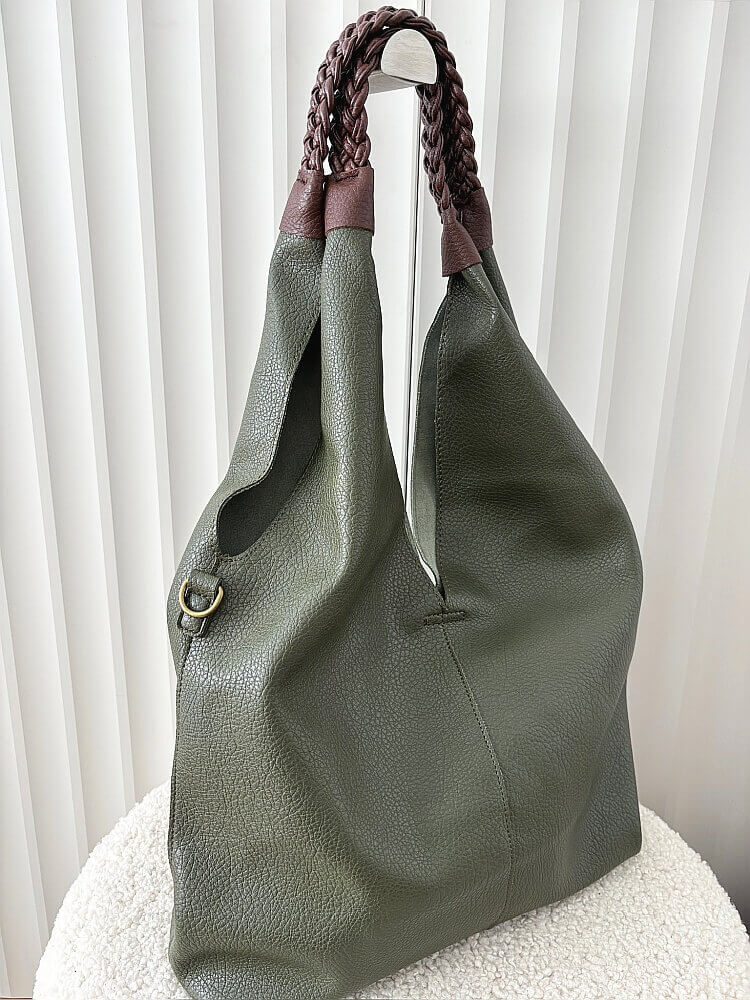 Maxfly torebka shopper na ramię i listonoszka 2w1 zielona