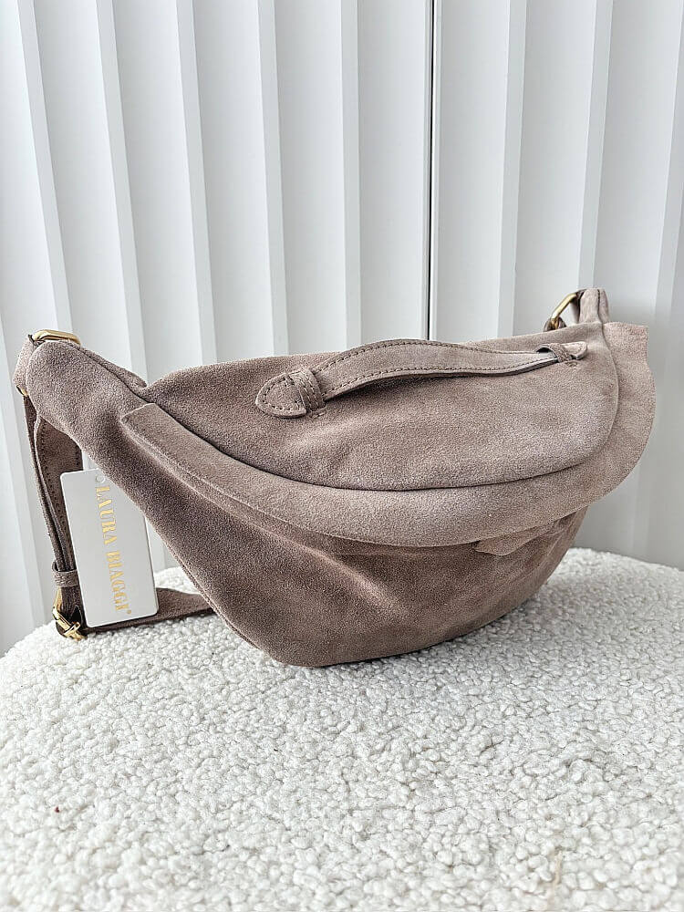 Laura Biaggi nerka maxi zamszowa taupe