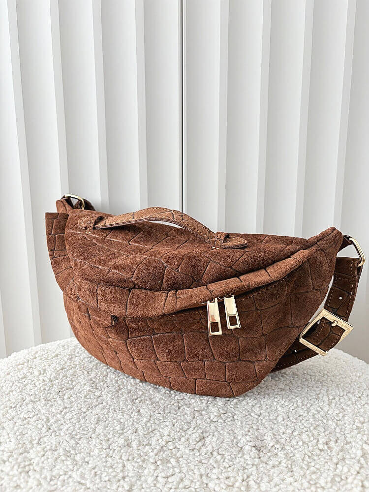 Laura Biaggi nerka maxi zamszowa camelowa design