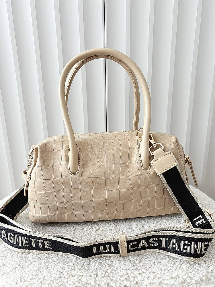 Lulu Castagnette torebka kuferek beżowa design