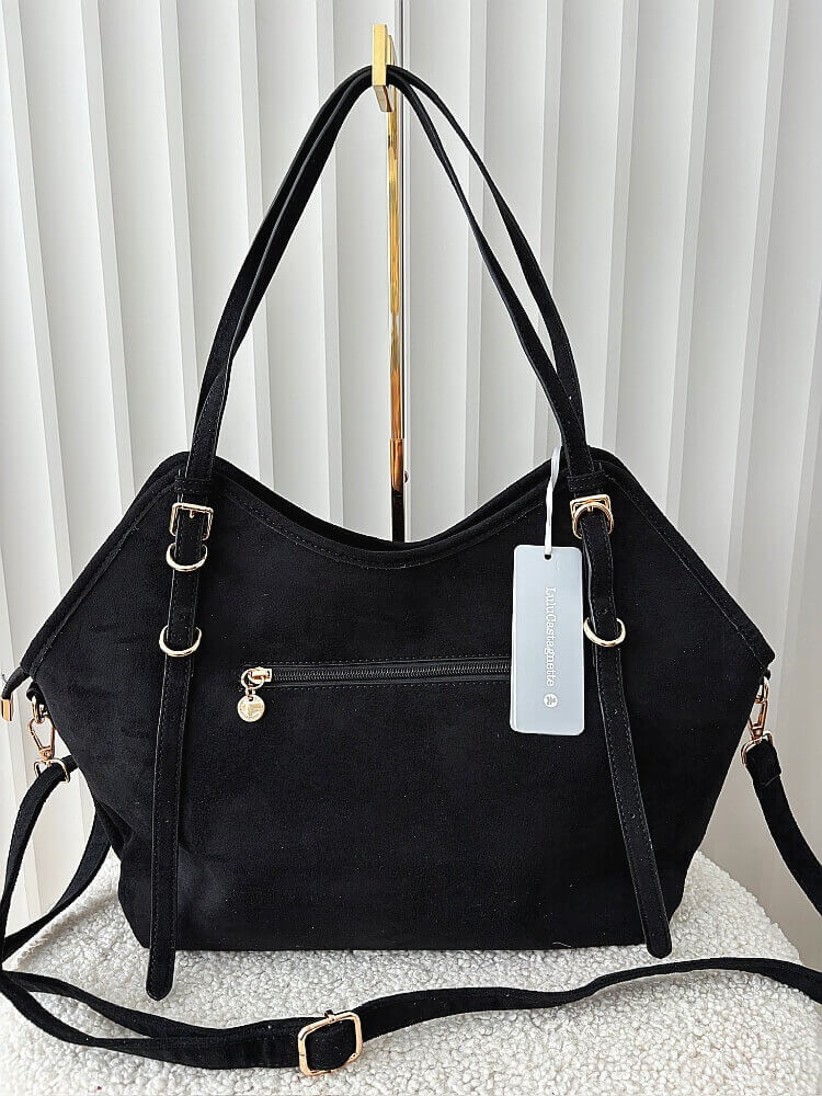  Lulu Castagnette torebka shopper czarna ekozamsz