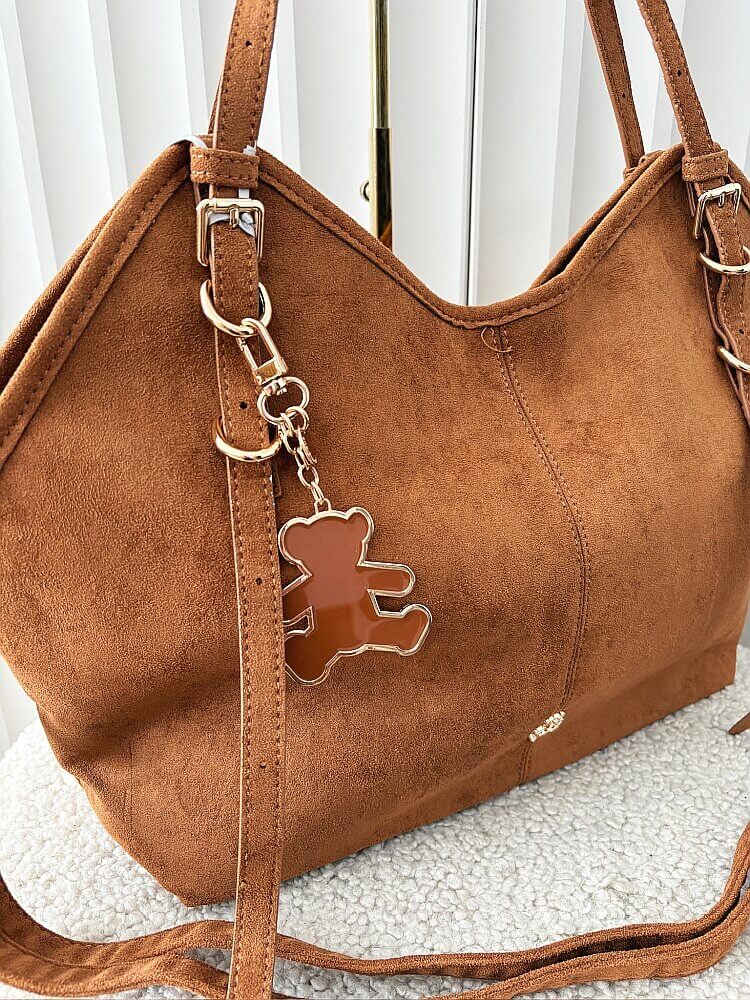  Lulu Castagnette torebka shopper camelowa ekozamsz