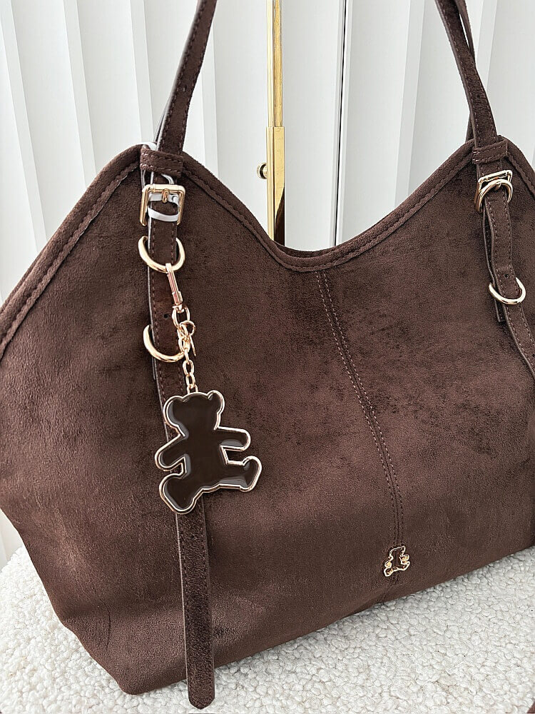  Lulu Castagnette torebka shopper czekoladowa ekozamsz