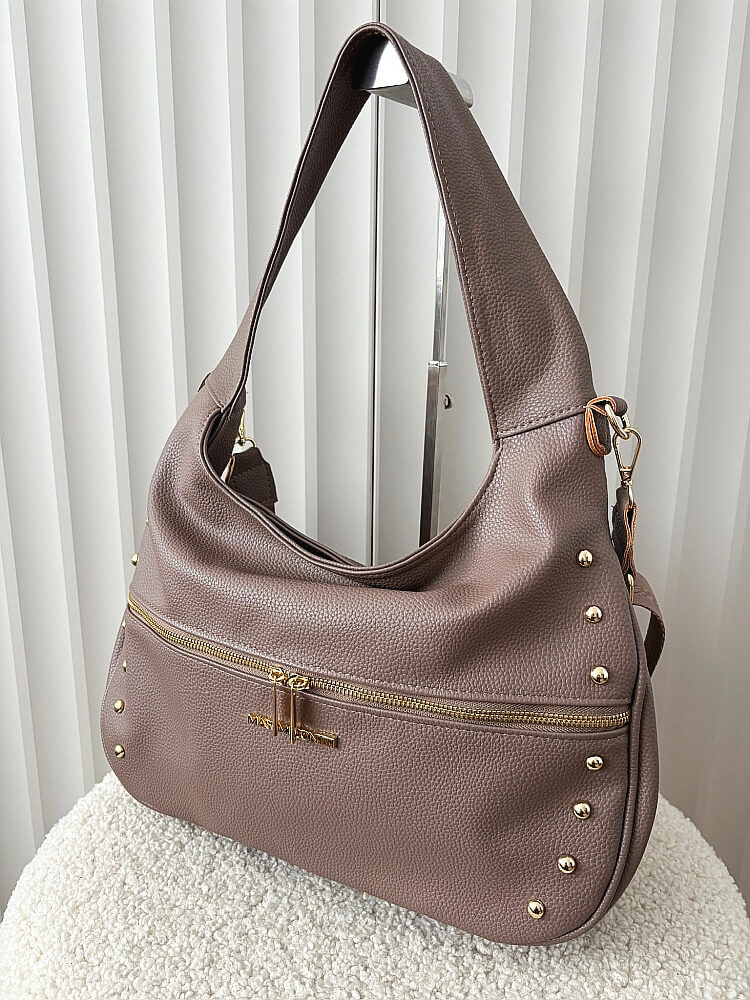 Massimo Contti torba shopper na ramię taupe 