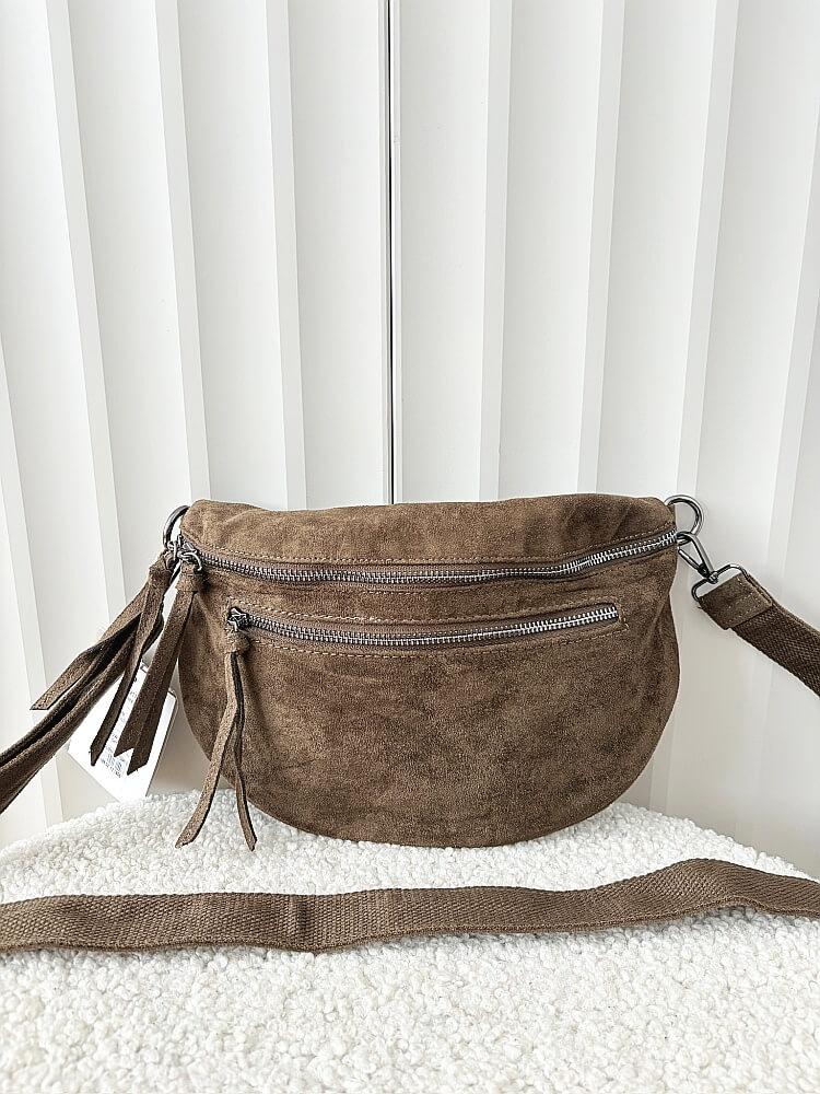 Torebka nerka ciemnozielona khaki ekozamsz zip