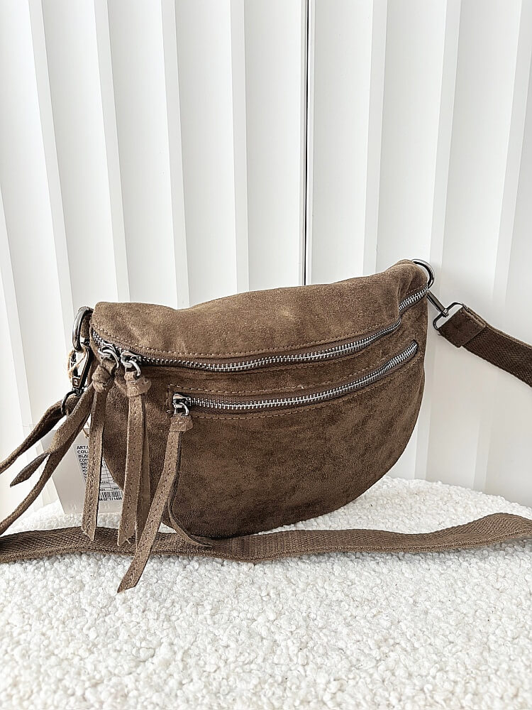 Torebka nerka ciemnozielona khaki ekozamsz zip