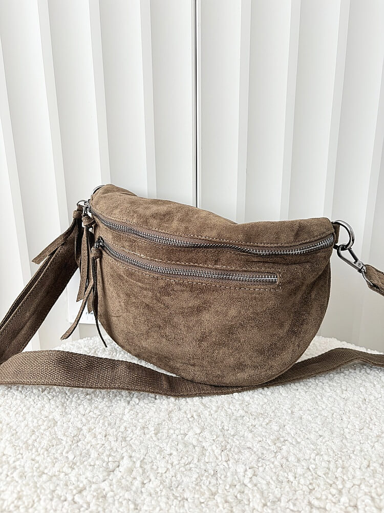 Torebka nerka ciemnozielona khaki ekozamsz zip