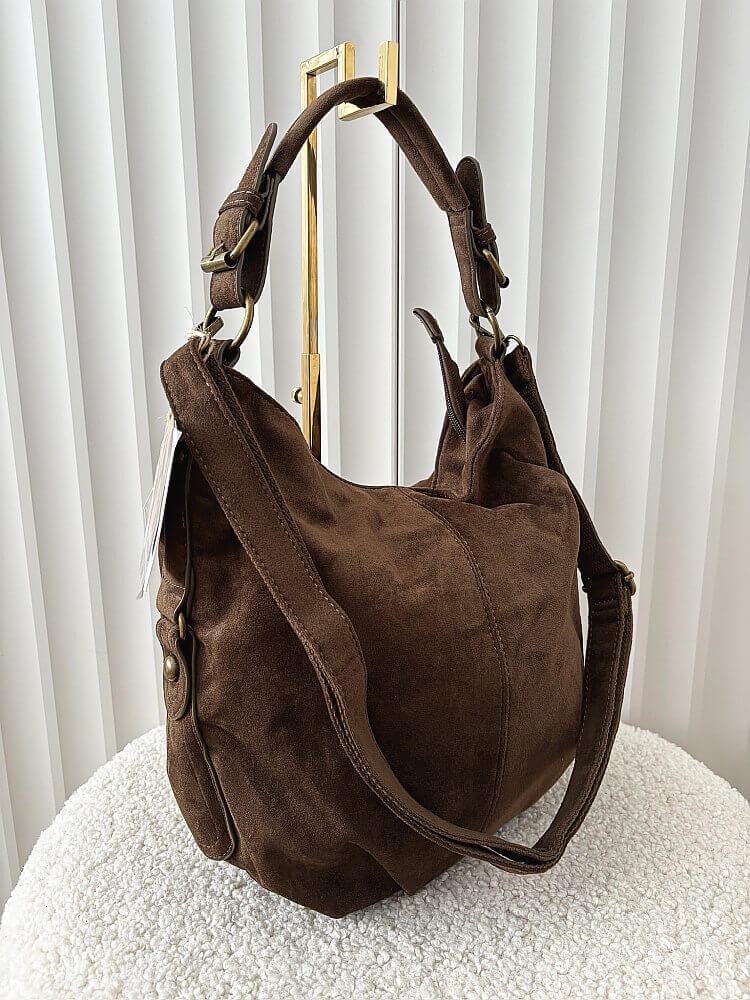 Torebka shopper na ramię ciemnozielona khaki ekozamsz