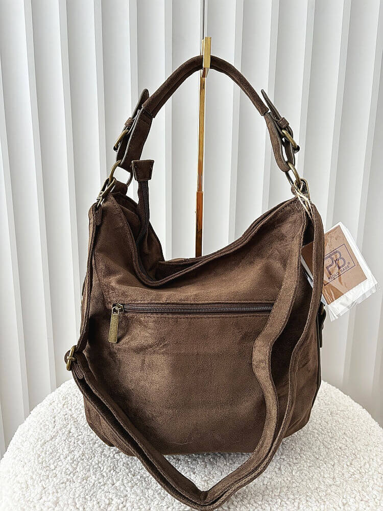 Torebka shopper na ramię ciemnozielona khaki ekozamsz