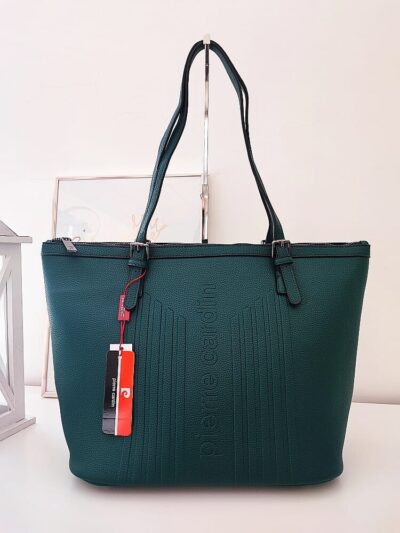 Pierre Cardin zielona shopperka