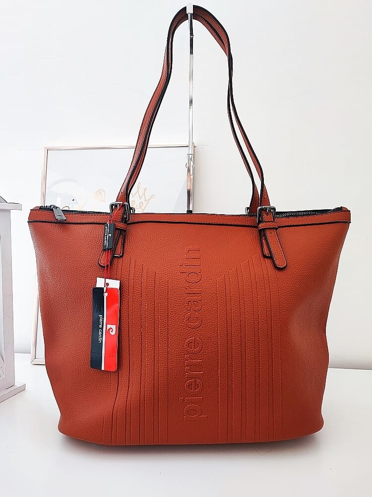 camelowa shopperka Pierre Cardin