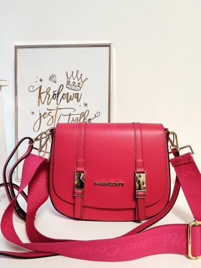 różowa listonoszka z klapką
