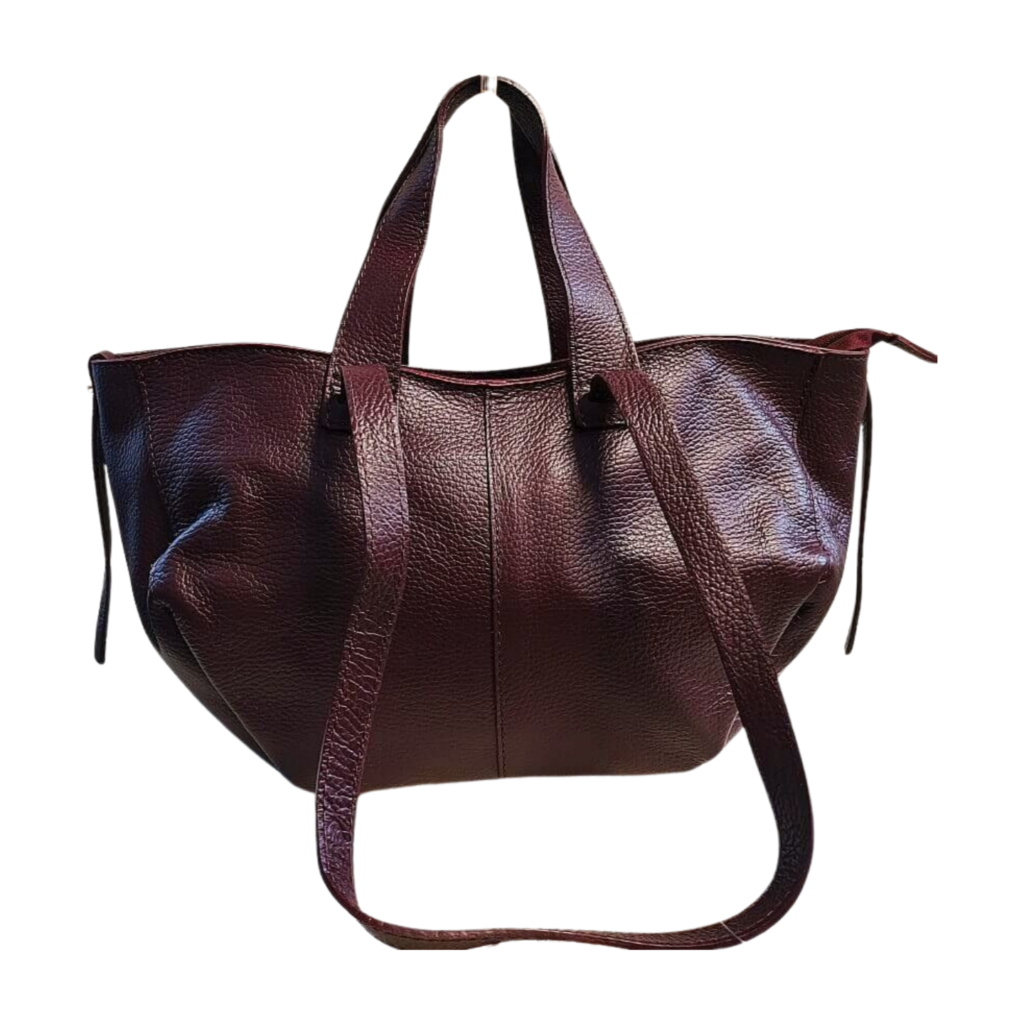 bordowa shopperka mini