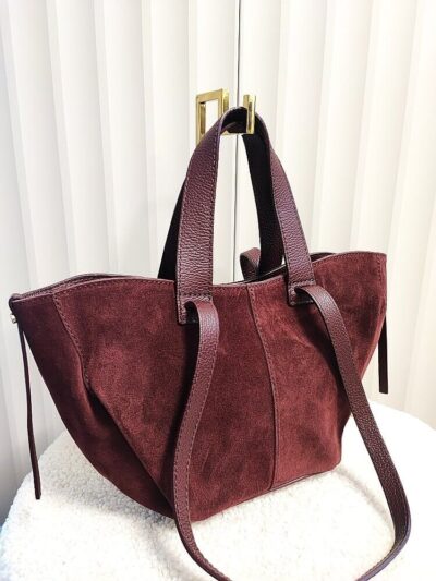 bordowa mini torebka