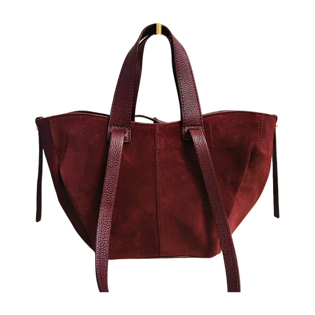 mini bordowa shopperka