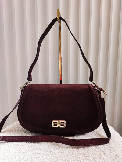 bordowa listonoszka z klapką