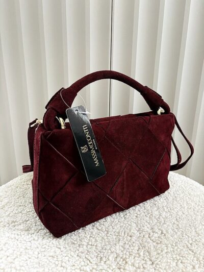bordowa mini torba