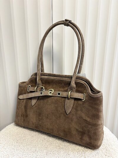 taupe zamszowa torba