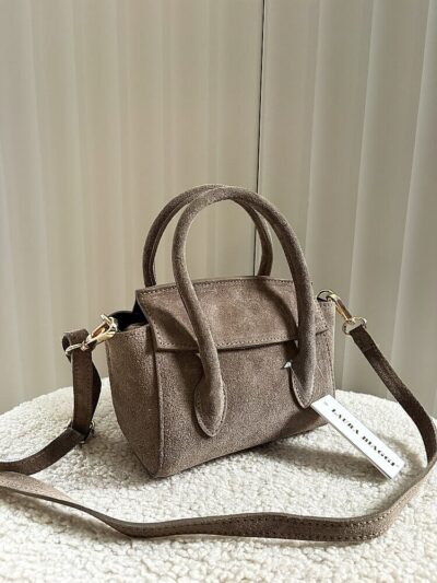 taupe mini torba