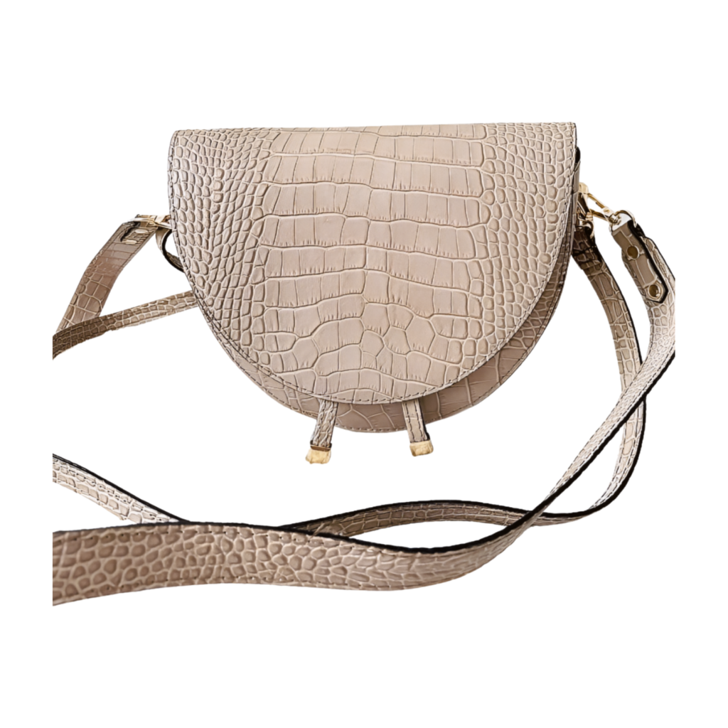 torba taupe skórzana
