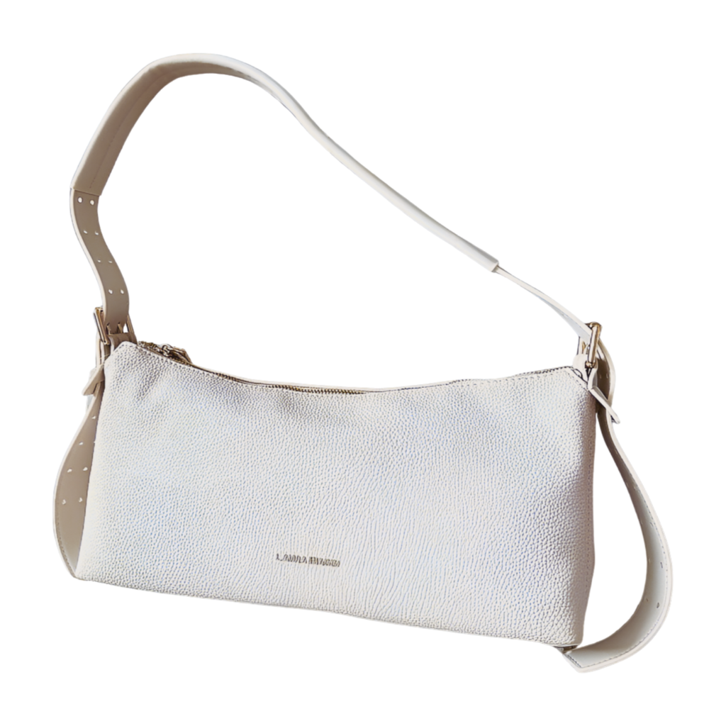 Laura Biaggi jasnobeżowy kuferek
