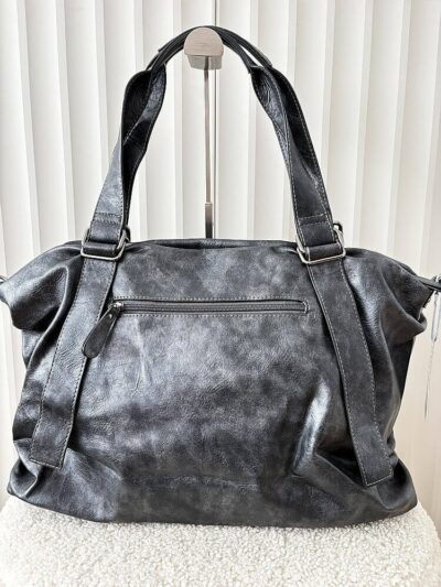 shopperka zip srebrna