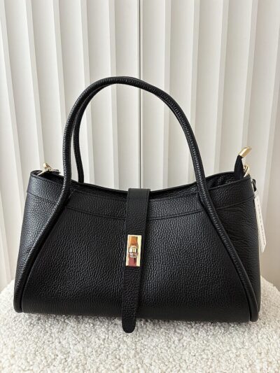 skórzana czarna shopperka