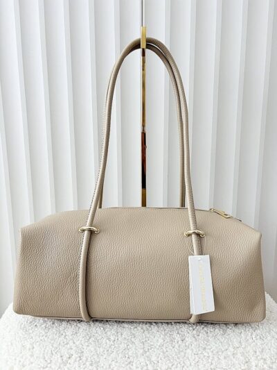 skórzany kuferek taupe