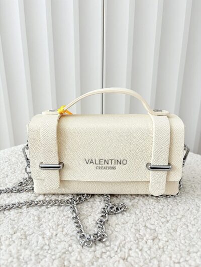 Valentino Creations torebka mini listonoszka jasnobeżowa