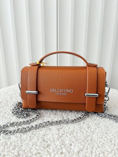 Valentino Creations torebka mini listonoszka camelowa
