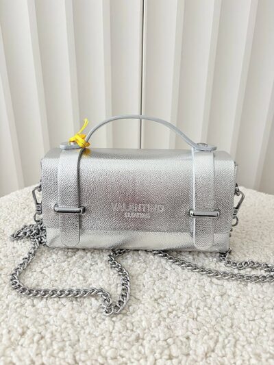 Valentino Creations torebka mini listonoszka srebrna
