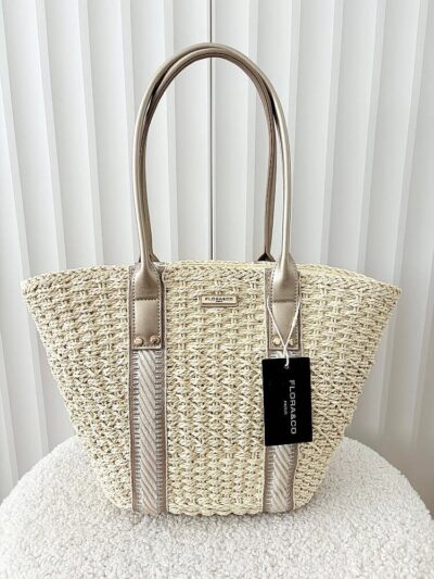Flora&Co torebka shopper koszyk beżowa