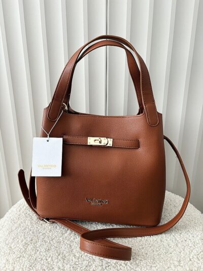 Valentino Creations torebka shopperka camelowa