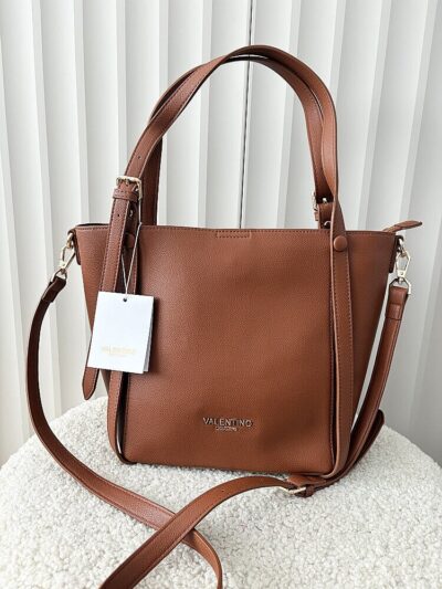 Valentino Creations torebka shopper camelowa