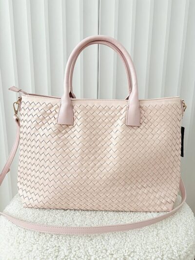 Gallantry torba shopper różowa plecionka