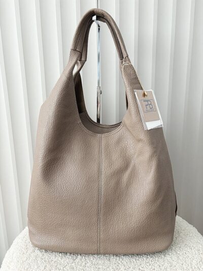 Torebka shopper na ramię i listonoszka 2w1 taupe