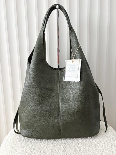 Torebka shopper na ramię i listonoszka 2w1 zielona