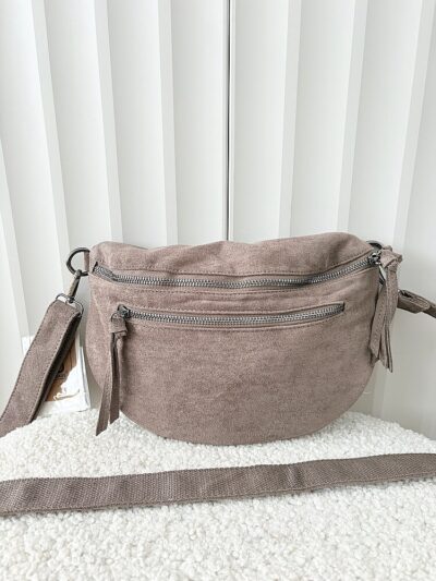 Torebka nerka taupe ekozamsz zip
