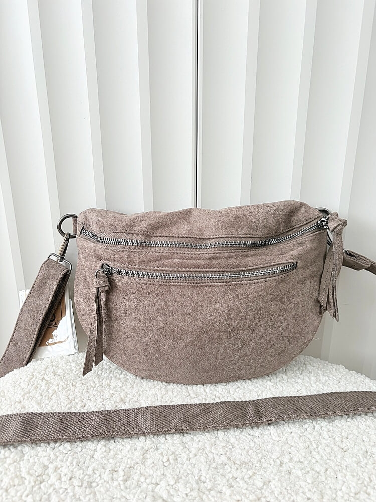 Torebka nerka taupe ekozamsz zip