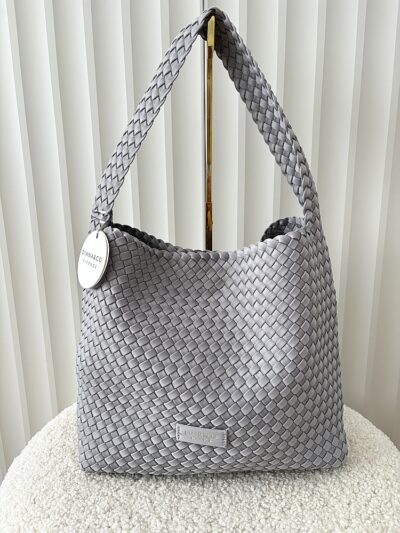 Diana&Co torebka shopper na ramię szara plecionka