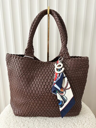 David Jones torba shopper brązowa plecionka