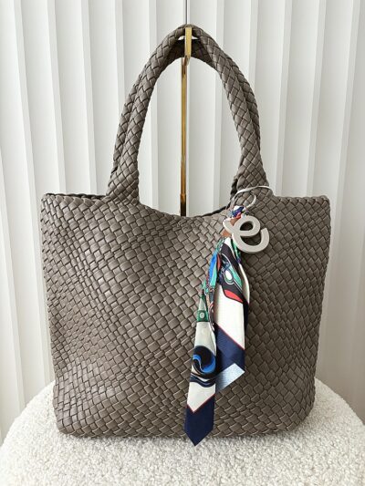 David Jones torba shopper taupe plecionka