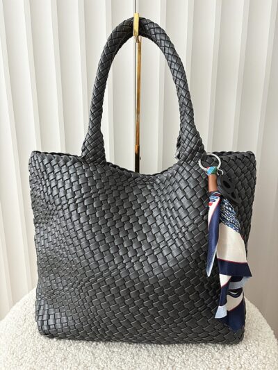David Jones torba shopper czarna plecionka